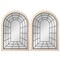Arched Large 39.37 x 27.56 in Rustic Window Metal Mirror, Windowpane Shaped Decoration Farmhouse Big Wall Mounted Mirrors Boho Decor for Home Living Room Fireplace Entryway Bedroom Bathroom Vanity Corridor